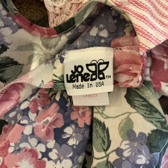 Vintage JoLene floral top and striped bloomers set - Picture 8 of 13